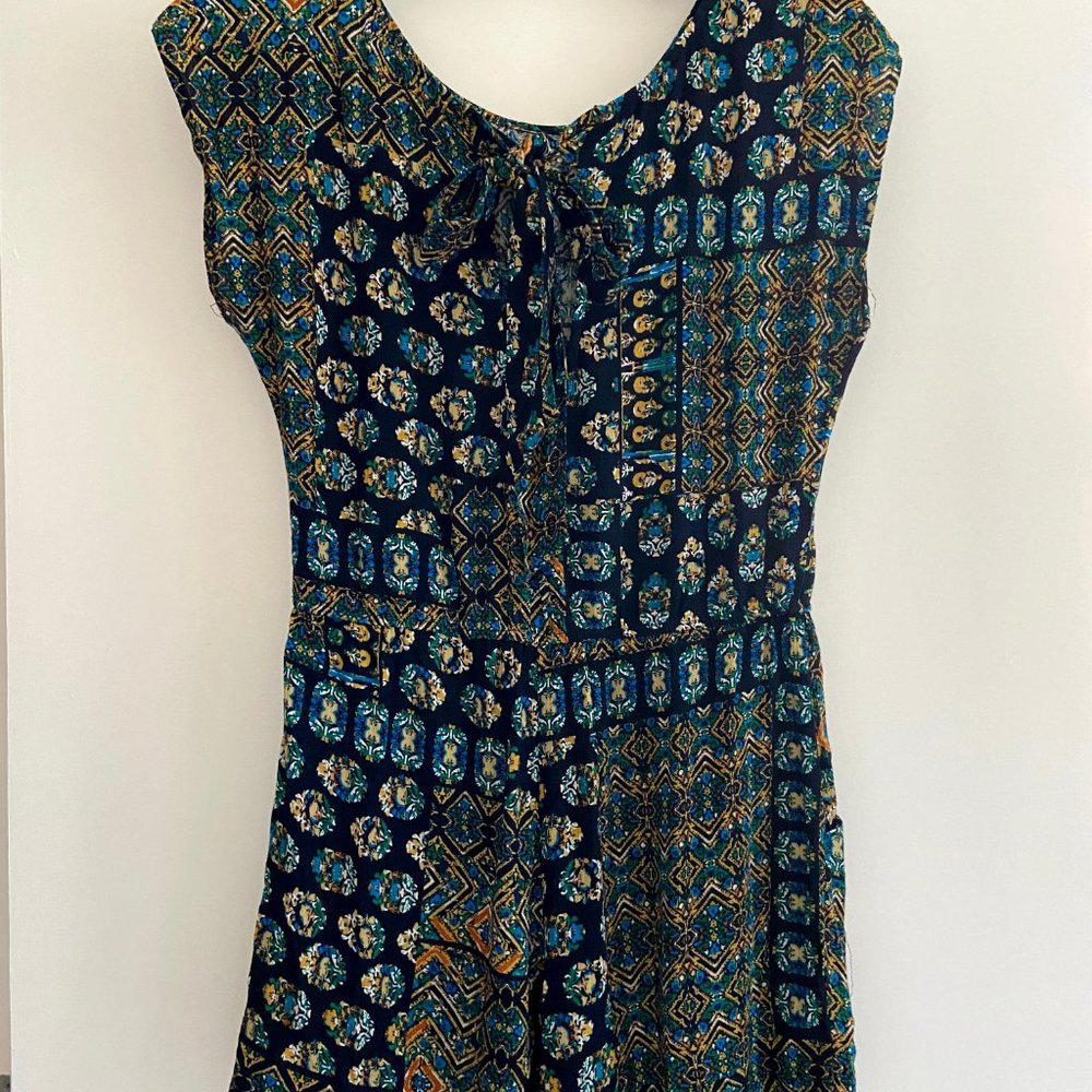 Multi-Patterned Romper With Back Bow - image 4